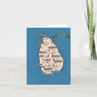 Invitación Mapa ilustrado de viajes de Sri Lanka