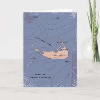 Invitación Mapa meteorológico de Nantucket USA
