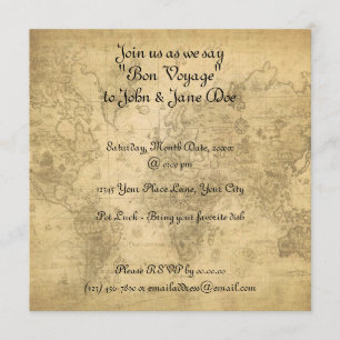 Invitación Mapa mundial