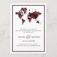 Mapa mundial de Borgoña| Cancelación del Boda