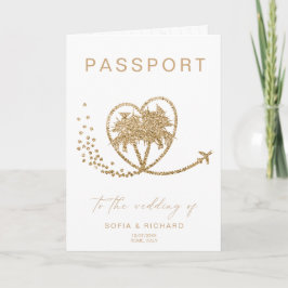 Invitación Mapa mundial de Pasaporte de Destino de Boda de Pa