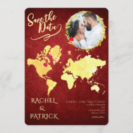 Invitación Mapa Personalizado de Nuestro Viaje de Amor Guarde