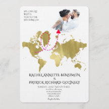 Mapa Personalizado de Viaje de Amor Boda