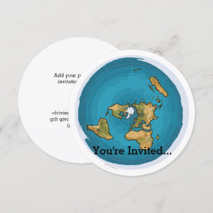 Invitación Mapa plano de la tierra