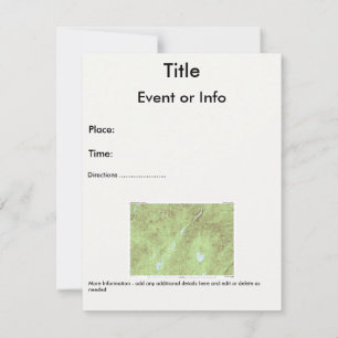 Invitación Mapa Topográfico de Mount Marcy - Parque Adirondac