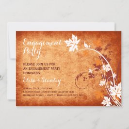 Invitación Maple deja la fiesta de compromiso de boda de otoñ