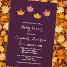 Invitación Maple Leaves Cae Baby Shower