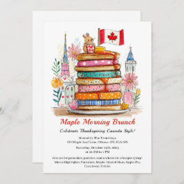 Invitación Maple Morning Brunch | Panqueque Dollhouse de 3 di