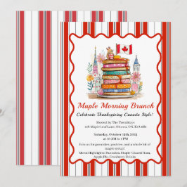 Invitación Maple Morning Brunch | Panqueque Dollhouse de 3 di