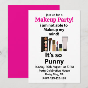 Invitación Maquillaje Chiste Pun Maquillaje