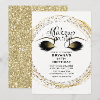 Maquillaje de pestañas plateadas y doradas Fiesta