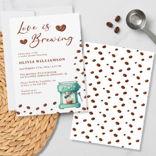 Invitación Máquina de Café Retro Love is Brewing Despedida de