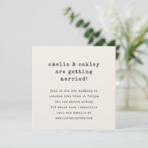 Máquina de Escribir Retro Minimalista Boda Marfil