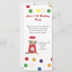 Invitación Máquina Gumball