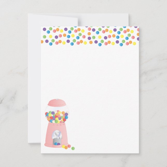 Invitación Máquina Gumball (Anverso)