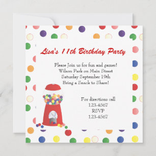 Invitación Máquina Gumball