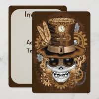 Máquina Retro de Voodoo Steampunk de Cráneo
