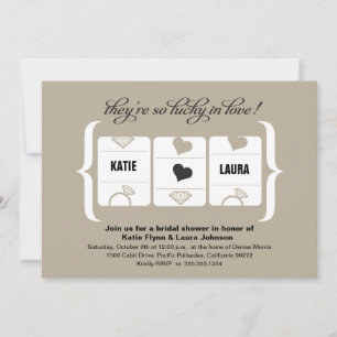 Invitación Máquina tragamonedas Ducha de novia