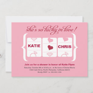 Invitación Máquina tragamonedas Ducha de novia