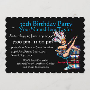 Invitación Máquina tragamonedas Fiesta de cumpleaños número 3