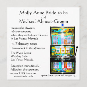 Invitación Máquina tragaperras afortunada en amor