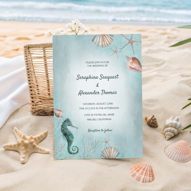 Invitación Mar | Boda de las Casas de Agua Azul de Playa (Subido por el creador)