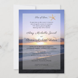 Invitación Mar de Amor | Boda Starfish Beach Sunset