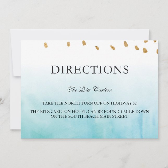Invitación Mar - Direcciones (Anverso)