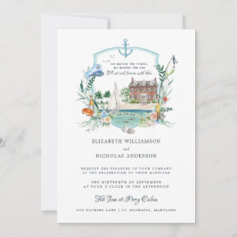 Invitación Mar Náutico de Pesca Costera | ESCUDO BODA