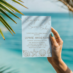 Invitación Mar Neutral Costero Caracoles del Mar Te Veré Pron