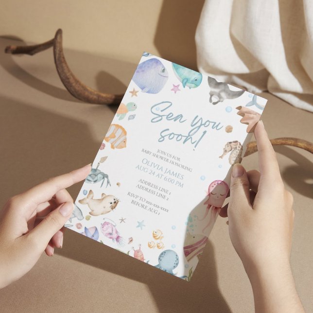 Invitación Mar pronto bebé ducha (Subido por el creador)