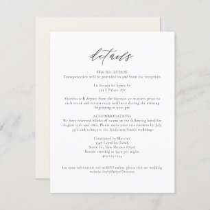 Invitación MARAH Elegant Moderno Boda Minimalista Detalles