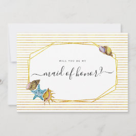 Invitación Maravillas acuarelas serás mi criada de honor