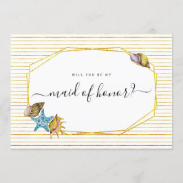 Invitación Maravillas acuarelas serás mi criada de honor