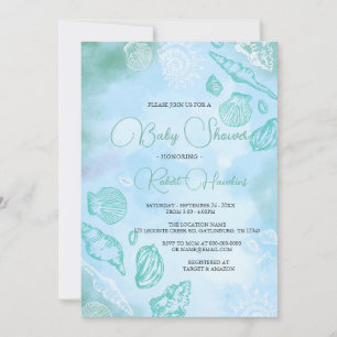 Invitación Maravillas Bajo El Océano Marítimo Baby Shower