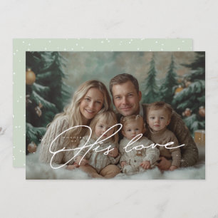 Invitación Maravillas verdes de su carta de Navidades de amor