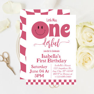 Invitación Maravillosa Chica Rosa