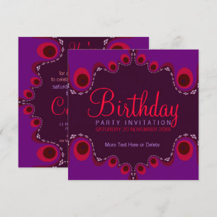 Invitación maravillosa de la fiesta de cumpleaños