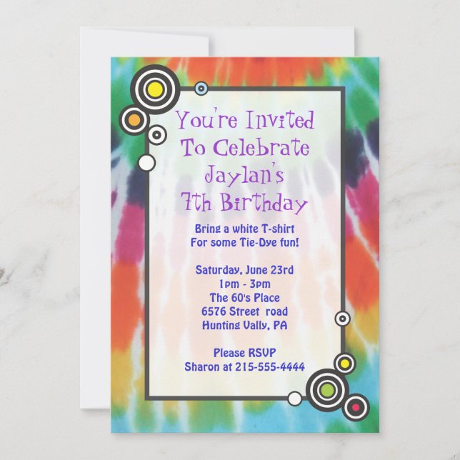 Invitación maravillosa del fiesta del feliz (Anverso)