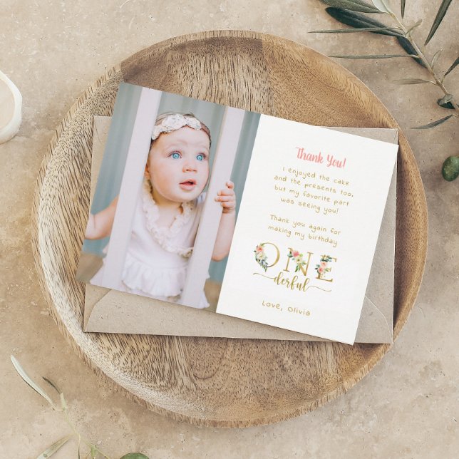 Invitación Maravillosa foto de primer cumpleaños gracias a la (Subido por el creador)