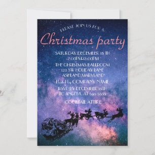Invitación Maravillosa noche de Navidades Whit Santa Claus In