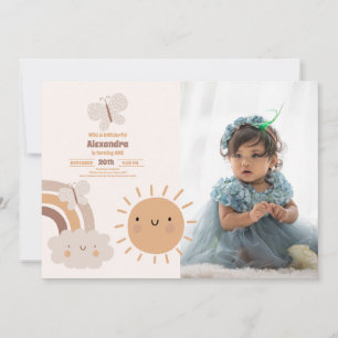 Invitación Maravillosa y salvaje foto de primer cumpleaños
