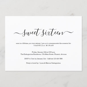 Invitación Maravillosamente Simple Dulce Fiesta de Cumpleaños