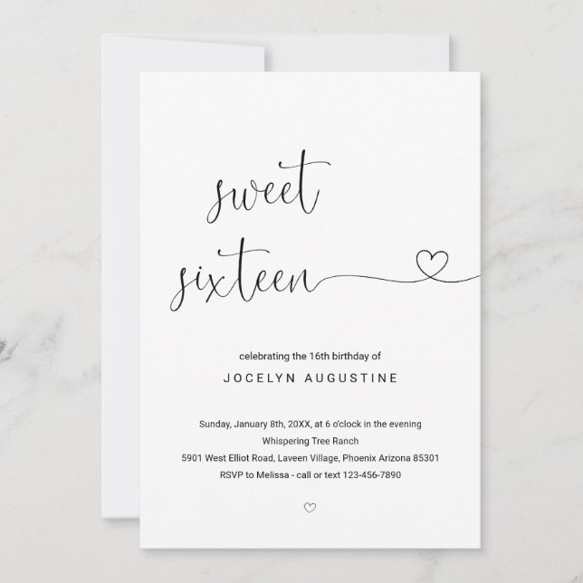 Invitación Maravillosamente Simple Dulce Fiesta de Cumpleaños (Anverso)