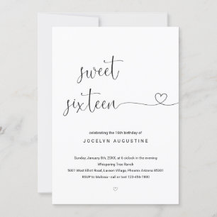 Invitación Maravillosamente Simple Dulce Fiesta de Cumpleaños