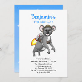 Invitación Maravilloso Cohete Koala Bear