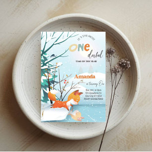 Invitación Maravilloso Invierno Primer Chica Fiesta