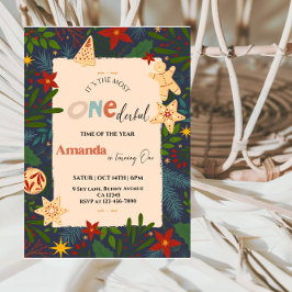 Invitación Maravilloso niño de primer cumpleaños - invierno a