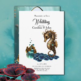 Invitación Maravilloso pequeño caballito de mar de vapor.