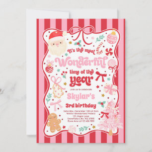 Invitación Maravilloso Tiempo Del Año Arco De Navidad Cumplea